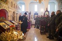 Военнослужащие в&nbsp;храме блаженной Матроны Московской

