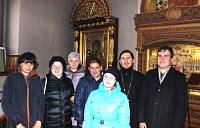 Члены семейного молодежного клуба &laquo;Истоки&raquo; в&nbsp;храме Новомучеников и&nbsp;исповедников Орехово-Зуевских
