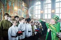 Вручение погон щелковским кадетам
