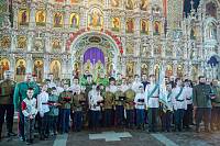 Вручение погон щелковским кадетам
