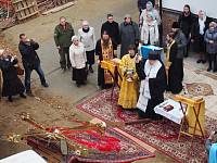 Освящение купольного Креста для нового храма в Купавне