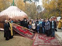 Освящение купольного Креста для нового храма в Купавне