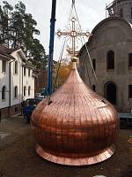 Освящение купольного Креста для нового храма в Купавне