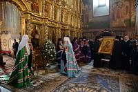 Патриаршее богослужение в&nbsp;Новодевичьем монастыре
