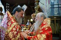 Богослужение в Успенском соборе Московского Кремля