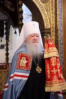 Богослужение в Успенском соборе Московского Кремля