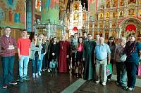 Делегация немецких школьников в&nbsp;Троицком соборе г.&nbsp;Щелково

