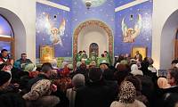 Первая Божественная литургия в&nbsp;храме прп. Серафима Саровского в&nbsp;Щелкове