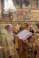 Богослужение в&nbsp;Успенском соборе Московского Кремля