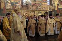 Богослужение в&nbsp;Успенском соборе Московского Кремля