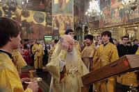 Богослужение в&nbsp;Успенском соборе Московского Кремля