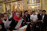 Богослужение в&nbsp;Успенском соборе Московского Кремля