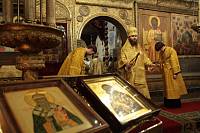 Богослужение в&nbsp;Успенском соборе Московского Кремля