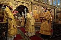 Богослужение в&nbsp;Успенском соборе Московского Кремля