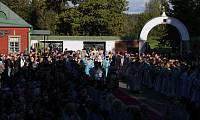 Предстоятель Русской Церкви совершил Литургию в&nbsp;Спасо-Бородинском монастыре