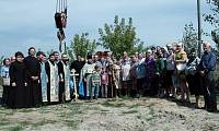 Освящение купольного креста в&nbsp;деревне Новое