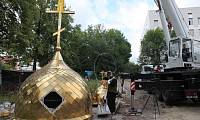 Подъем куполов на&nbsp;храм блж. Матроны Московской, строящийся в&nbsp;Ногинске