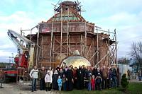 Освящение креста и&nbsp;купола в&nbsp;Поточино