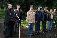 Благословение участников смотра ГО&nbsp;и&nbsp;ЧС