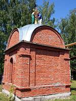 Водружение креста над часовней Архангела Михаила в&nbsp;Богородском благочинии
