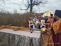 Освящение куполов и крестов в Дрезне