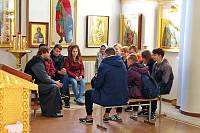 Студенты в храме Новомучеников и исповедников Церкви Русской мкр. Кучино