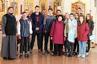 Студенты в храме Новомучеников и исповедников Церкви Русской мкр. Кучино
