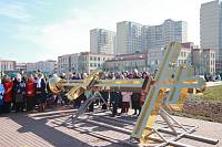 Освящение креста для Князь-Владимирского храма в Балашихе