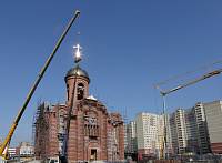 Освящение креста для Князь-Владимирского храма в Балашихе