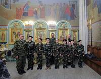 Новые кадеты отряда «Морская пехота» в храме иконы Божией Матери «Спорительница хлебов» г. Щелково