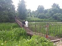 Открытие пешеходного моста через Клязьму у Знаменского храма г. Щелково