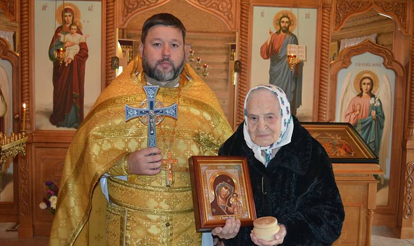 100-летие прихожанки Знаменского храма деревни Новое