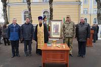 Освящение иконы Архангела Гавриила в центральном узле связи Росгвардии