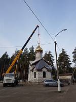 Освящение и подъем креста и купола на Иоанно-Предтеченский храм Рошаля