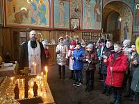 Учащиеся Щелковской гимназии в Троицком соборе