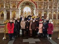 Учащиеся Щелковской гимназии в Троицком соборе