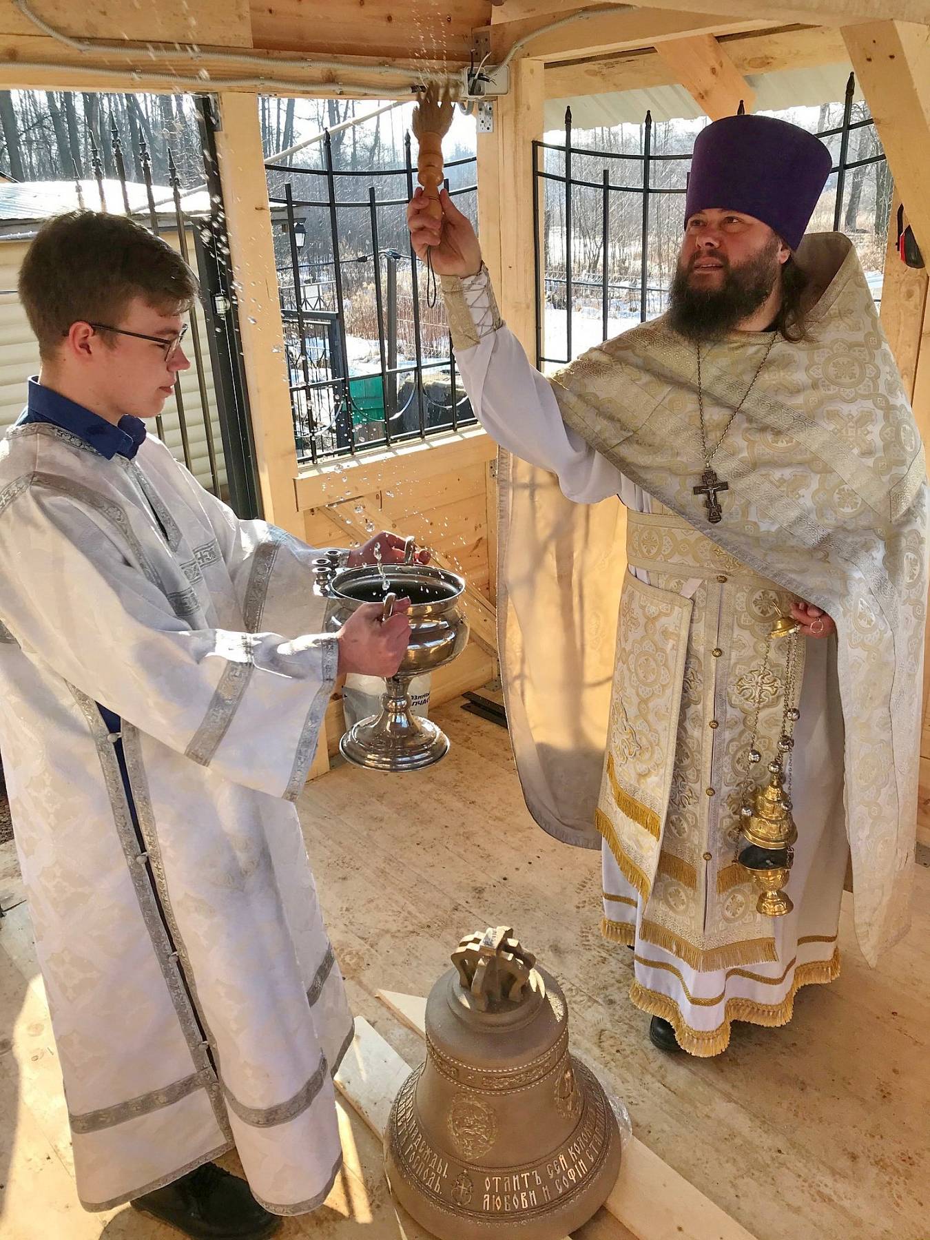 Освящение колоколов для строящегося храма в Федурнове