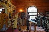 Богослужение в Александро-Невском храме на территории воинской части