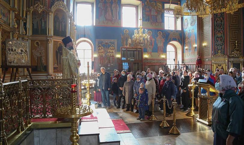 Освящение образа «Явление Пресвятой Богородицы преподобному Сергию» в Богоявленском соборе Ногинска