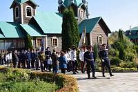 Освящение боевого воинского знамени Щелковского казачьего Цесаревича Алексия кадетского отряда