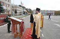 Освящение иконы благоверного князя Андрея Боголюбского в учебном центре войск РХБЗ