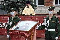 Освящение иконы благоверного князя Андрея Боголюбского в учебном центре войск РХБЗ