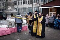 Освящение колоколов в Троицком храме Железнодорожного