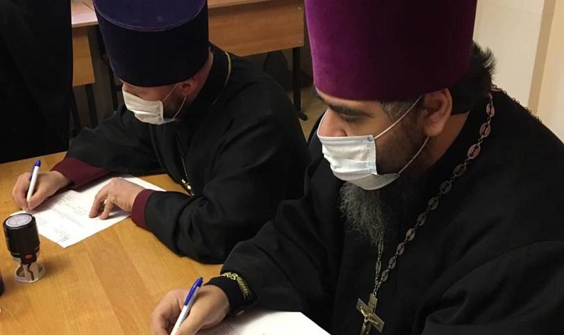 Подписание планов взаимодействия Орехово-Зуевского и Ликино-Дулевского благочиний с силовыми структурами