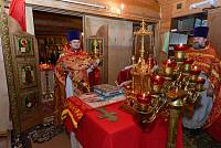 Соборное богослужение в Иоанно-Богословском храме деревни Корпуса