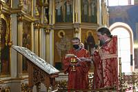 Освящение Боголюбской иконы после ее реставрации в Богоявленском соборе Ногинска