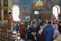 Освящение Боголюбской иконы после ее реставрации в Богоявленском соборе Ногинска