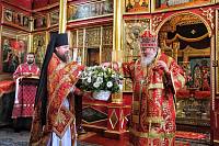 Архиерейское богослужение в Богородицерождественском храме села Рудне-Никитское