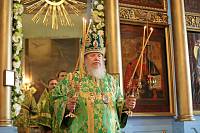 Архиерейское богослужение в Успенском храме села Стромынь