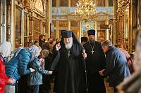 Архиерейское богослужение в Успенском храме села Стромынь